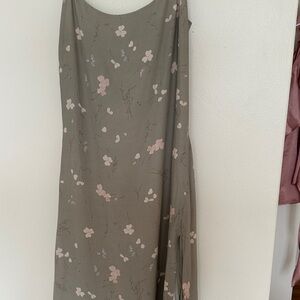 Pale, green pink flower dress